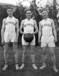 Leslie Harrison, William Goodale, and Ray Fredericks, University of Nevada, 1925