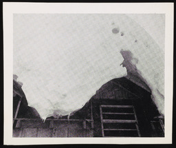 Overhanging snow off the roof of Beacon-Hill Lodge