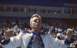 Marching band conductor, University of Nevada, circa 1992