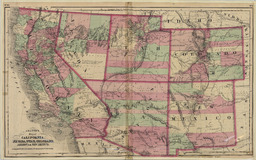 Colton's Map of California, Nevada, Utah, Colorado, Arizona & New Mexico.