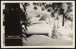 Snow on roofs in the Sierras
