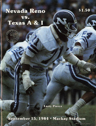Football program cover, University of Nevada, 1984