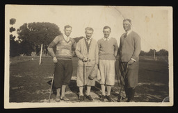Martin Van Buren Sparks and three men golfing