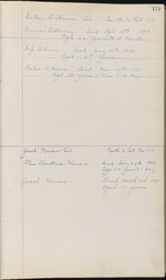 Cemetery Record, page 179