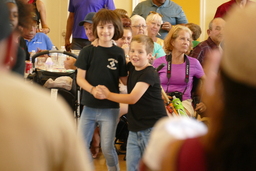 Pair of children dancing at 2021 Reno Basque Festival, front view