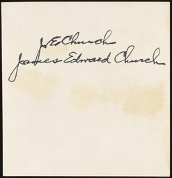 Portrait of aged Dr. Church, close view, copy 2, verso