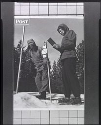 Dr. Church and colleague using Mount Rose sampler, Saturday Evening Post