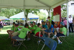 Children in On the Move Speaker Series tent