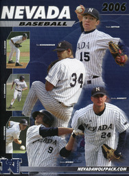 Baseball program cover, University of Nevada, 2006