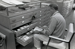 Nevada Writers Hall of Fame Inductee Writing Prof. Walter Van Tilburg Clark, Getchell Library, 1962