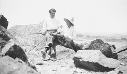 Two people at Rattlesnake Hill, Fallon