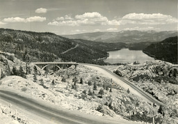 Donner Lake and Donner Summit Bridge, California, circa 1940s