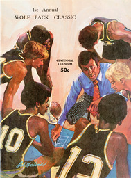 Men's basketball program cover, University of Nevada, 1976
