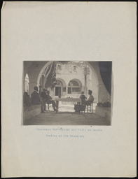Professor Furtwangler and party resting at monastery, copy 2