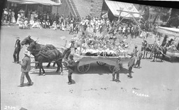 Floats in a parade in Fallon, Nevada circa 1905