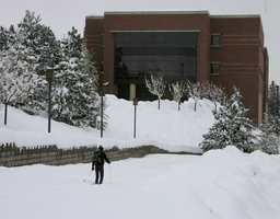 Winter on campus, William J. Raggio Education Building, 2005