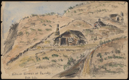 Sketchbook 1, page 05 verso, "Hillside Houses at Eureka"