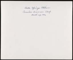 Large cornice of snow on roof at Soda Springs Station, copy 5, verso