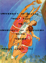 Men's basketball program cover, University of Nevada, 1965