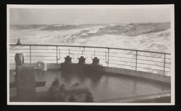 Stormy sea off coast of Canada taken from deck of RMS Antonia