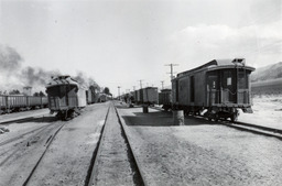 Straddling the Southern Pacific narrow gauge main line in the yard at Owenyo (1950)