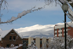 Winter on campus, residence halls, 2005