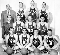 Men's varsity basketball team, University of Nevada, 1953