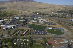 Aerial view of the athletic and medical complexes, 2003