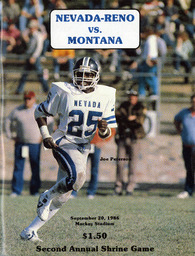 Football program cover, University of Nevada, 1986