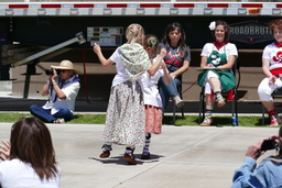 Young Winnemucca Irrintzi dancers dancing at the 39th Annual Basque Festival in Winnemucca