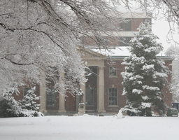 Winter on campus, Mackay School of Mines Building, 2008