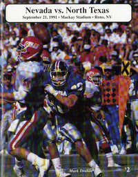 Football program cover, University of Nevada, 1991