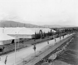 Exposition pavilions under construction, Reno, Nevada, 1927