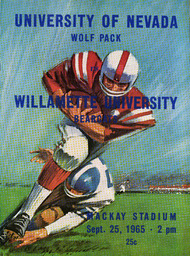 Football program cover, University of Nevada, 1965
