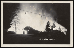Cal-Neva Lodge on fire