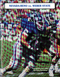 Football program cover, University of Nevada, 1987