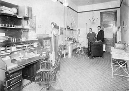 Dr. Samuels and Dr. Robinson in Dr. Robinson's office in the Masonic Building, Reno, Nevada