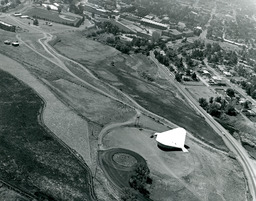 Aerial view of Fleischmann Planetarium, ca. 1963