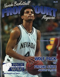 Men's basketball program cover University of Nevada, 2001