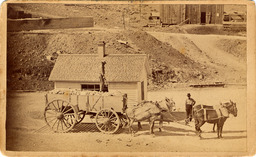 Weighing the load, Gould & Curry Mine, Virginia City