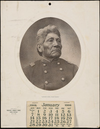 Washoe County Bank calendar featuring Paiute Chief Johnson Sides