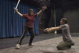 Theater, rehearsal of a sword fight, 2005