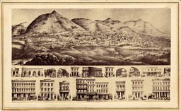 Lithograph of Virginia City, Nevada