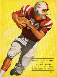 Football program cover, University of Nevada, 1960