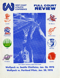 Men's basketball program cover, University of Nevada, 1977