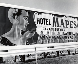 Hotel Mapes Garage Service Billboard