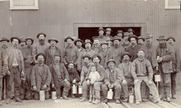 Eureka, Nevada, miners coming off shift