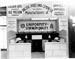 Pacific-Portland Cement Co. exhibit, Transcontinental Highways Exposition, Reno, Nevada, 1927