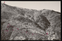Site of avalanche on Mount Murray, copy 2 with markings