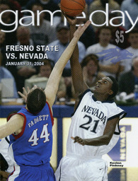 Men's basketball program cover, University of Nevada, 2004